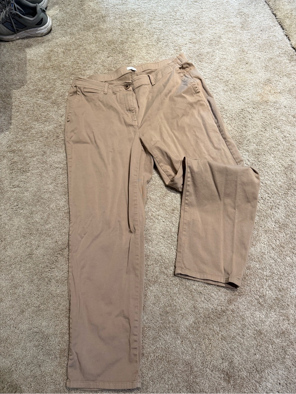 J. Jill Women's Size 18 Khaki Tan Straight Leg Chino Pants Casual Classic